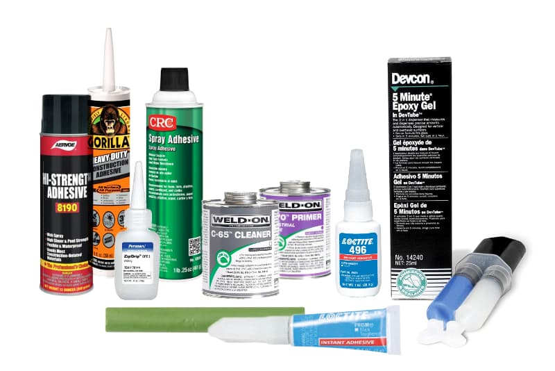 DNOW sells an assortment of industrial adhesives, sealants and tape rolls.