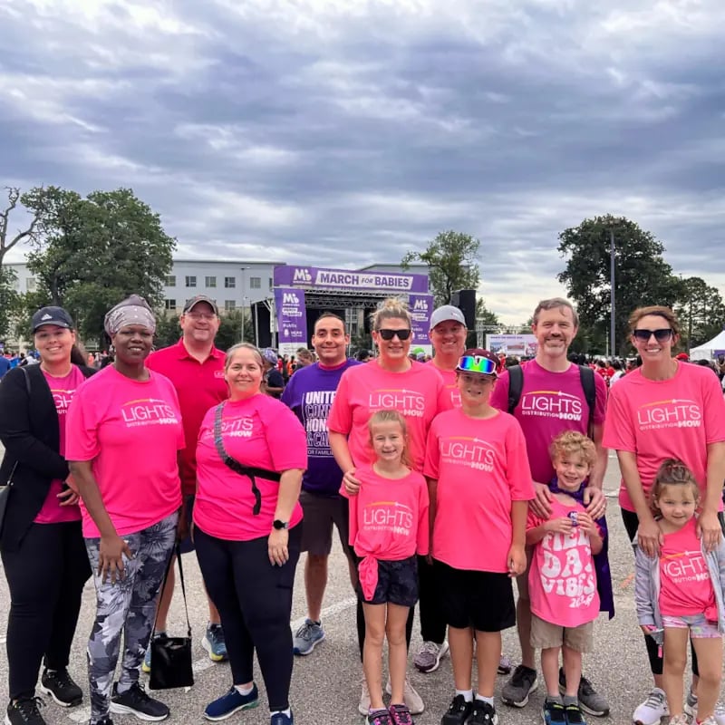 DNOW Lights partners with March of Dimes at the University of Houston's March to funds & awareness for moms and babies. #DNOWLights #DNOWVolunteer