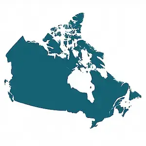 Illustration of Canada map highlighting DNOW regional operation